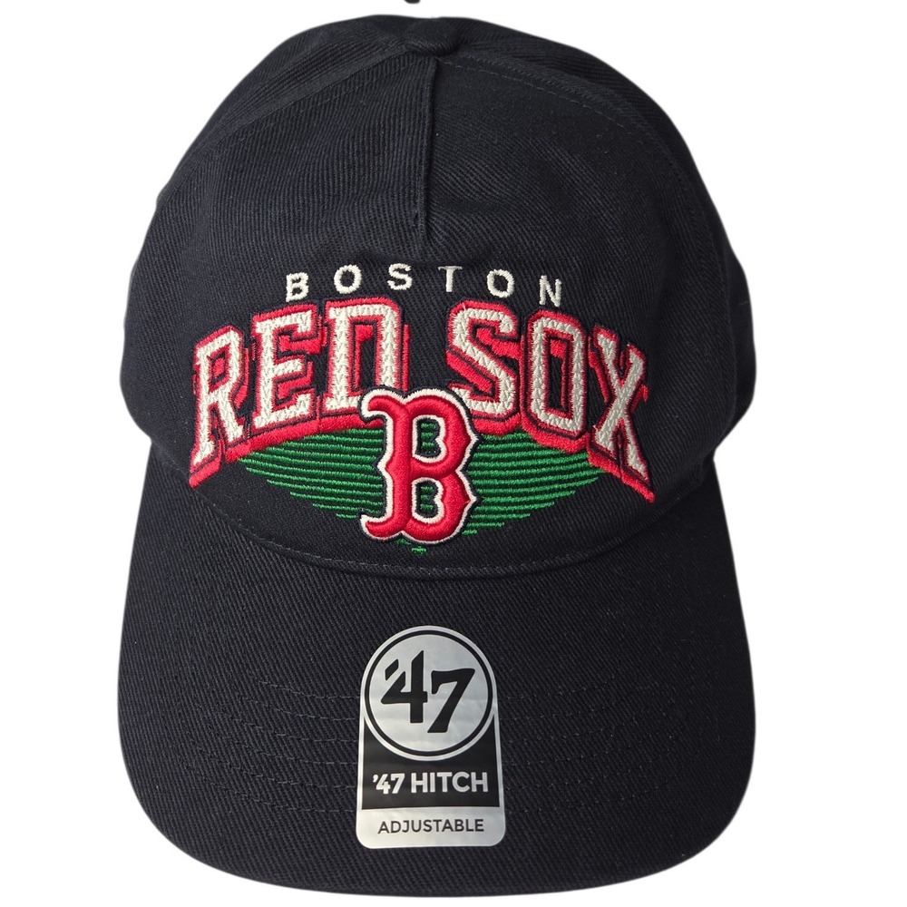 Boston Red Sox '47 Brand Hitch Snapback Hat Adjustable Cap Navy Blue Pomona NEW
